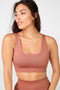 LUCIANA SEAMLESS SPORTS BRA - CHERRY MOCHA